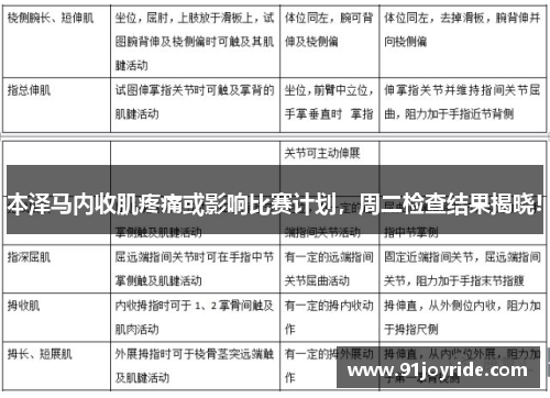 本泽马内收肌疼痛或影响比赛计划，周二检查结果揭晓!